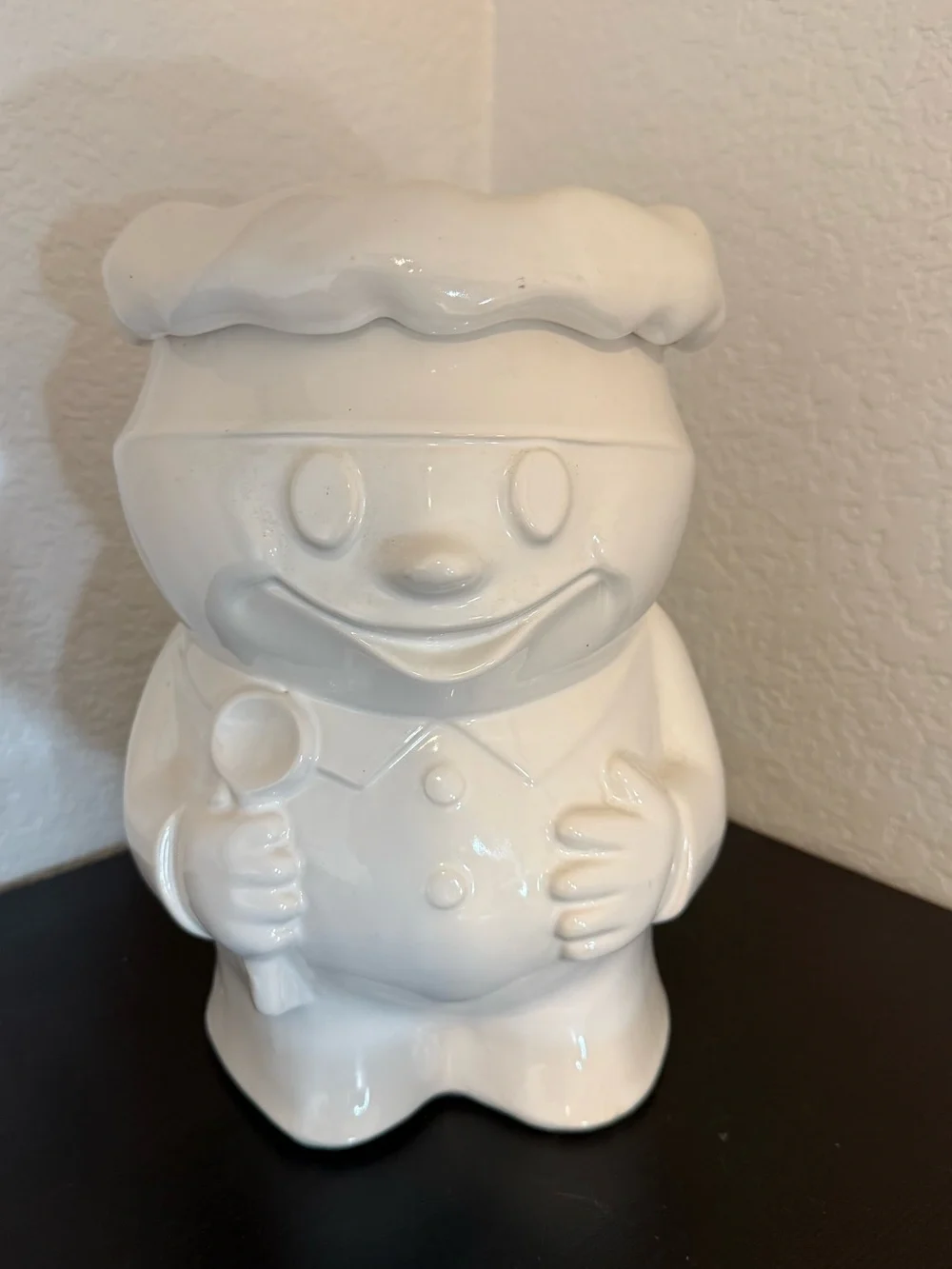 Ceramic VINTAGE McCOY PILLSBURY DOUGHBOY BOBBY BAKER COOKIE JAR – 10” UNPAINTED